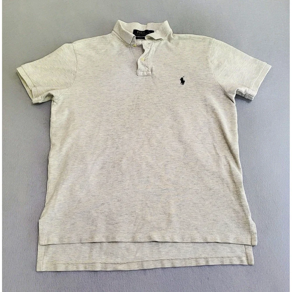 Polo Ralph Lauren Custom Fit Short Sleeve Polo Shirt Men's Size L Pony Logo